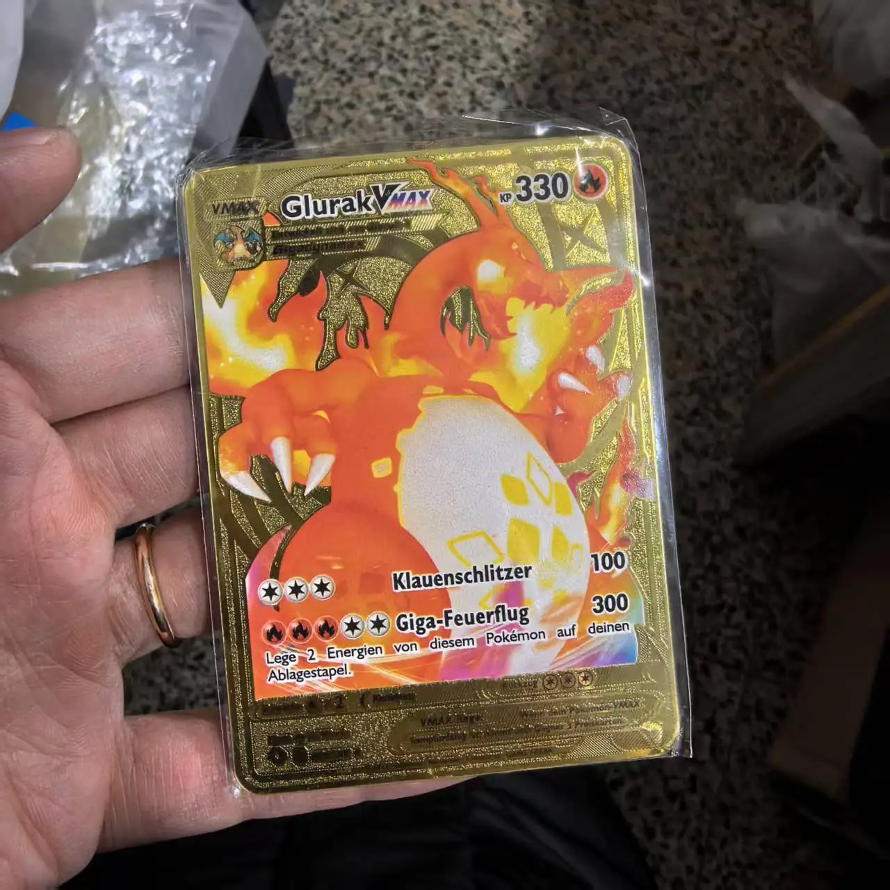 Pokemon Cards Pokemon Metal Cards in Deutsch Terastal Pikachu Arceus Charizard DIY Trading Flash Card Anime Cartoon Gift