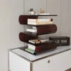 S-shaped acrylic side table magazine rack, decorative bookshelf magazine rack 6