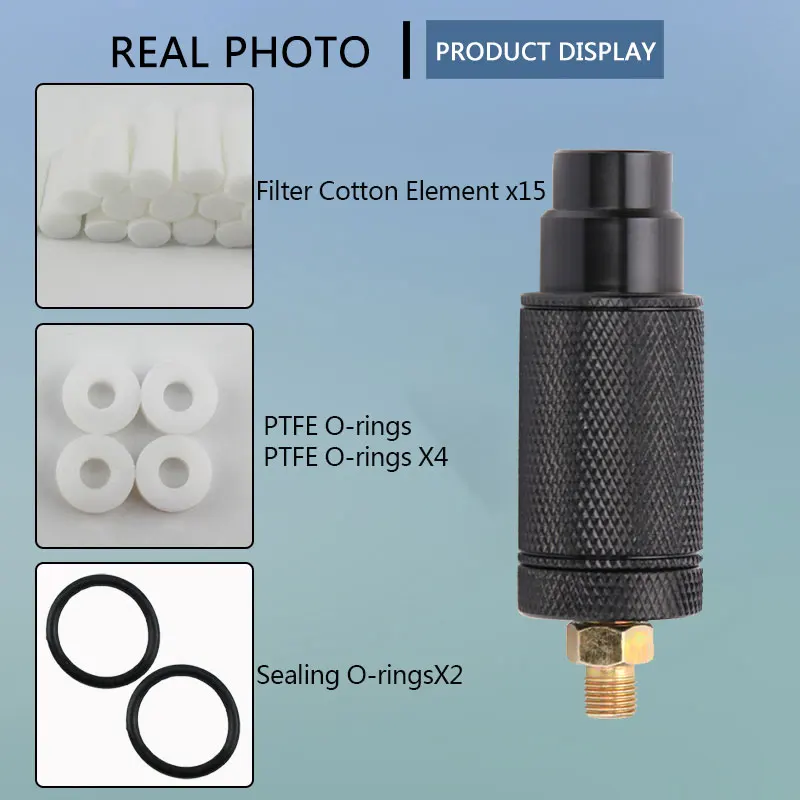PCP High Pressure Pump Air Compressor Filter M10 Thread Black Water-Oil Separator Air Filtering 40Mpa 6000Psi Filtering Element hand pump filter elements