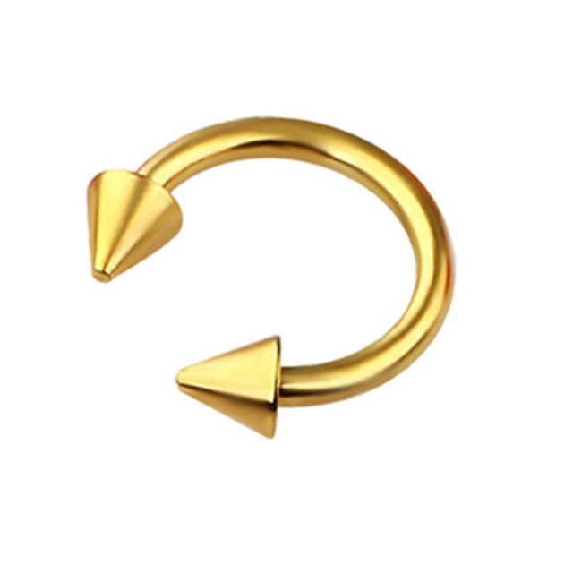 Style Stainless Steel C-bar Horseshoe Ring Vacuum Plating Nose Ring, Fake Piercing Nose Rings And Studs Jewelry