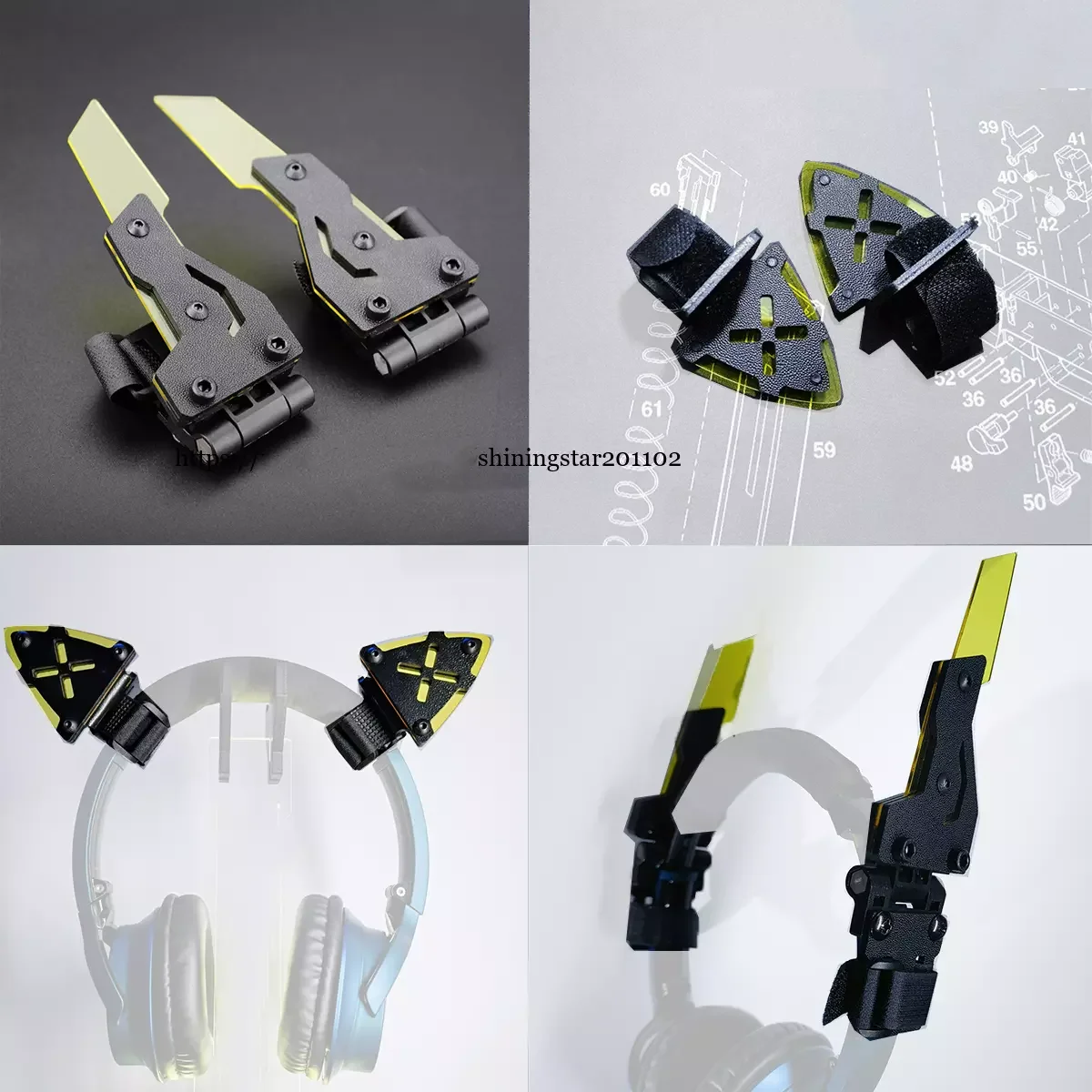 Tactical Headset Head Beam Headband Earmuffs Decoration Ear Hook Loop Strap Fixed Mount Adjustable Hunting Outdoor