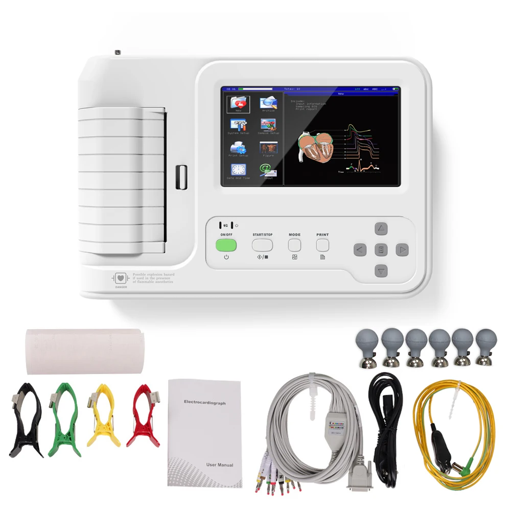 

CONTEC oem digital 3/6 channel ecg 12 canali ecg maquina