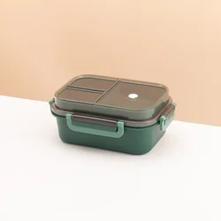 Portable Double - Layer Sealed Lunch Box with Compartments, Microwave - Safe - 1250ml (Green)