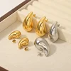 10-31mm Stainless Steel Vintage Chunky Water Drop Earrings For Women Gold Plated Thick Earring Statement Wedding Jewelry Gifts 2