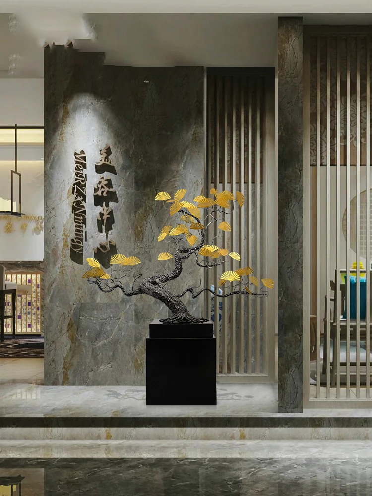 

Новая модель железной сосновой древесины в китайском стиле, вход в гостиную, мягкое украшение, приземление для отеля, скульптурные украшения