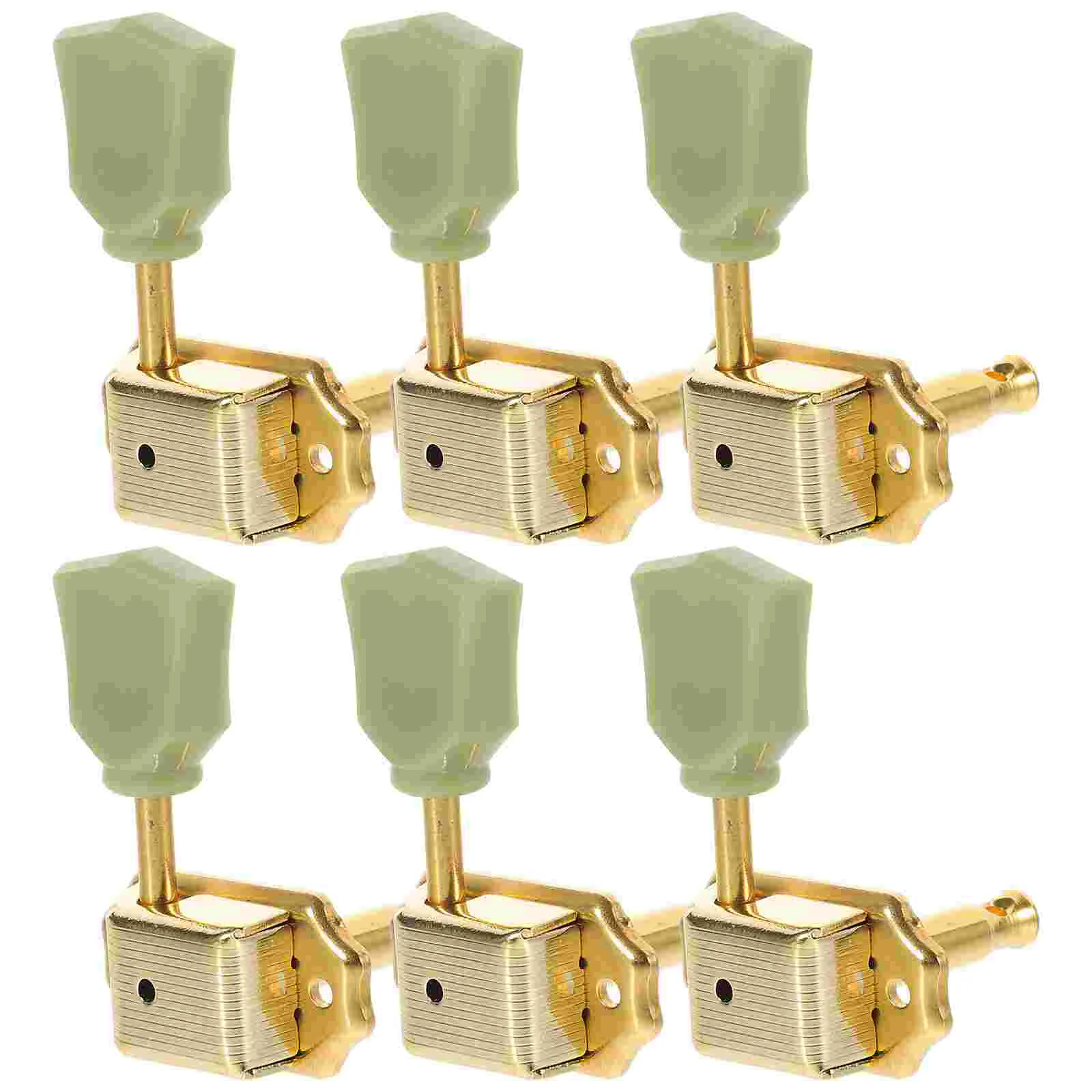 

6 Pcs Electric Guitar Buttons Guitars Tuner Pegs Tool Kit Classical Tuners Metal Parts Accessories Tuning Acoustic