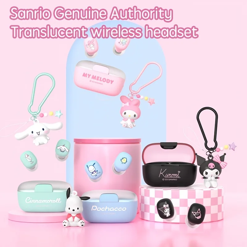 

Kawaii Wireless Earphones Sanrio HelloKitty Y2k Portable Design for Girls Smart Call Functionality Gift for Birthdays/Christmas