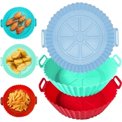 Premium Silicone Reusable Non - Stick Baking Mats - High Temperature Resistant Air Fryer Liners (Set of 3) (Multicolor)