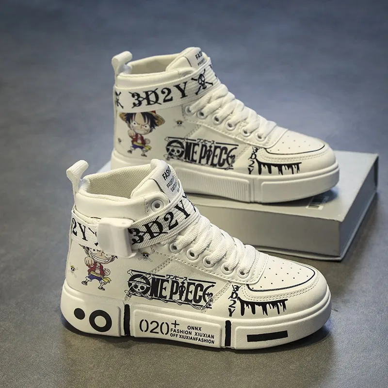 

Милый мультяшный слитный аниме ророноа Зоро Обезьяна D. Luffy Air Force One кожаные Diy аниме парные спортивные ботинки повседневная обувь