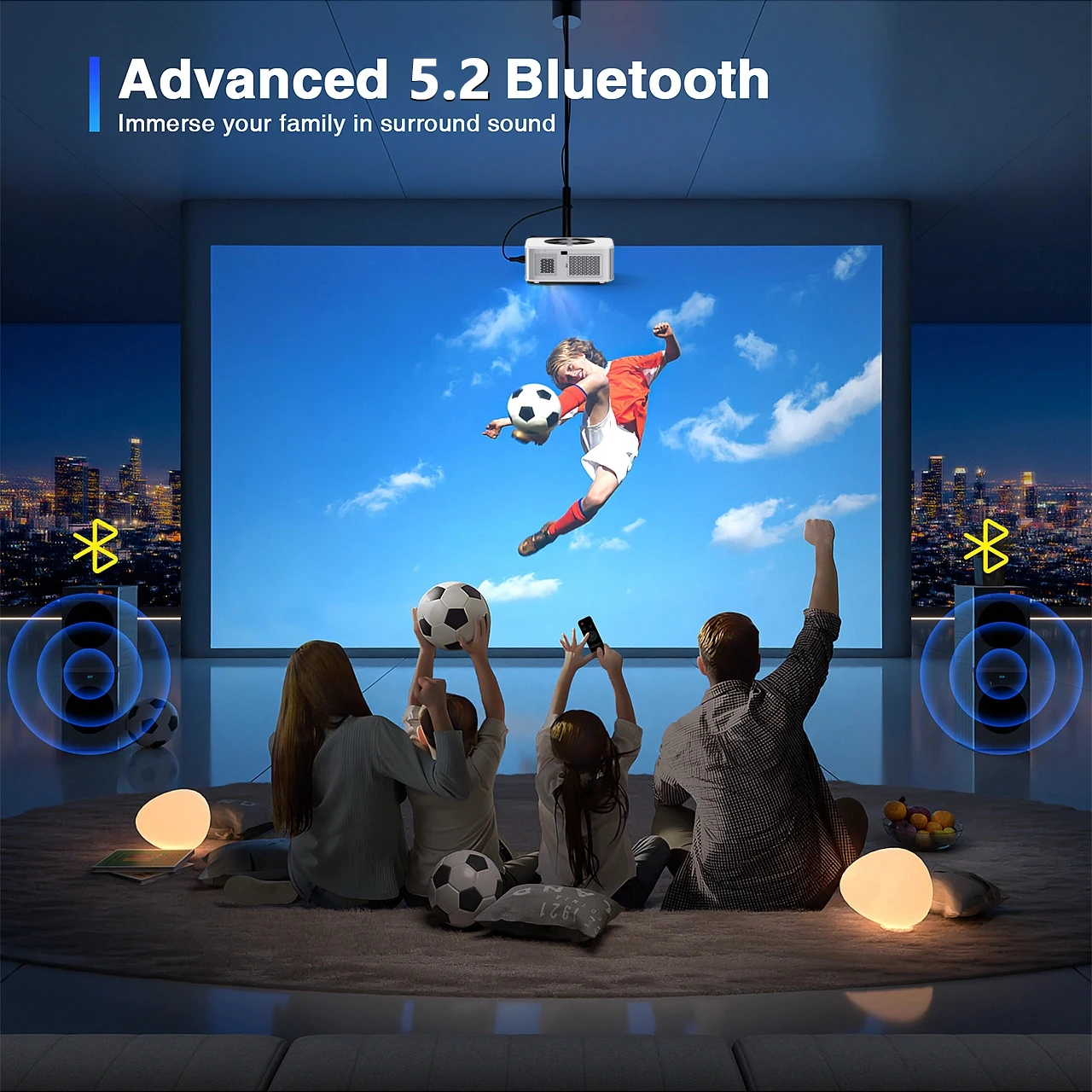 プロジェクター 4K 800ANSIオートフォーカス 5Wサウンド＆ドルビー