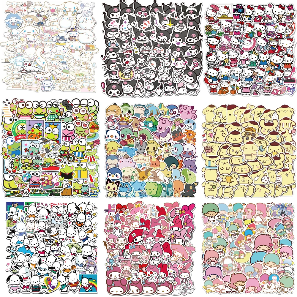 50 adet marka yeni Sanrio Sticker Hello Kitty Sticker My mi benim melodi sevimli Sticker paketi