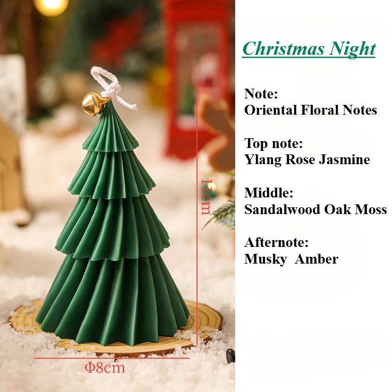 Set of Aromatherapy Christmas Tree Soy Candles - Festive Home Decor & Creative Gifts