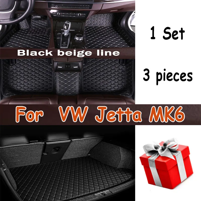 

Car Floor Mats For VW Jetta MK6 2011-2016 Auto DropShipping Center Interior Accessories 100% Fit Leather Carpets Rugs Foot Pads