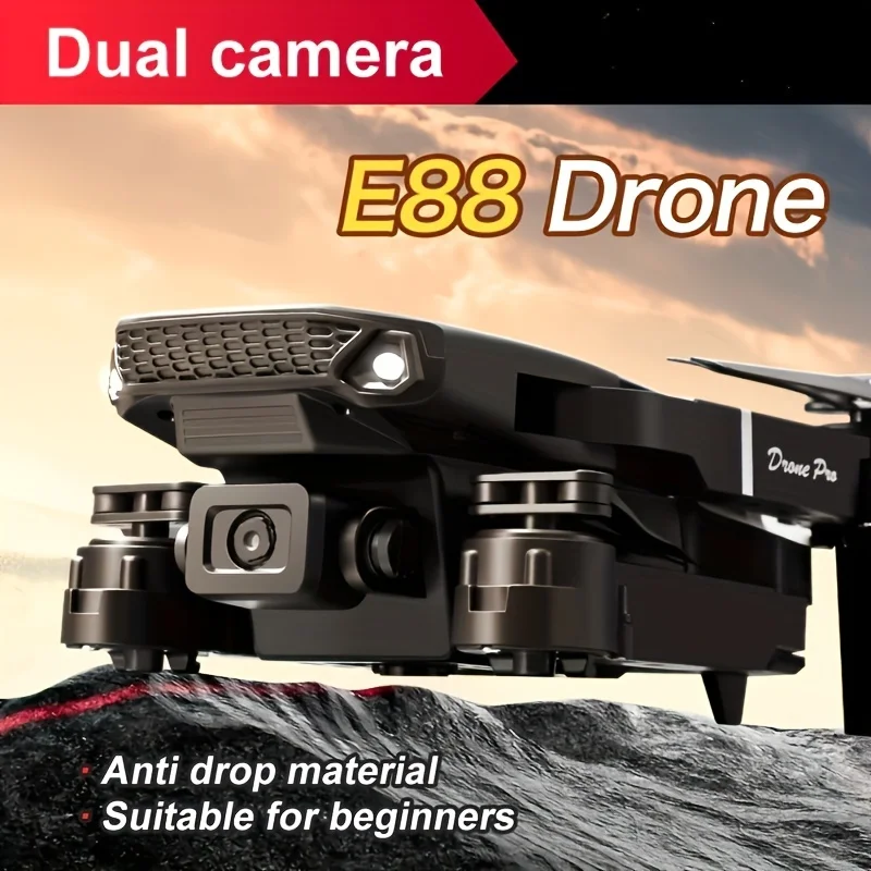 Equipped with Dual CamerasE88Uav,Mobile Application Control,Indoor Flying Toys,Halloween/Christmas/New Year Gift 4