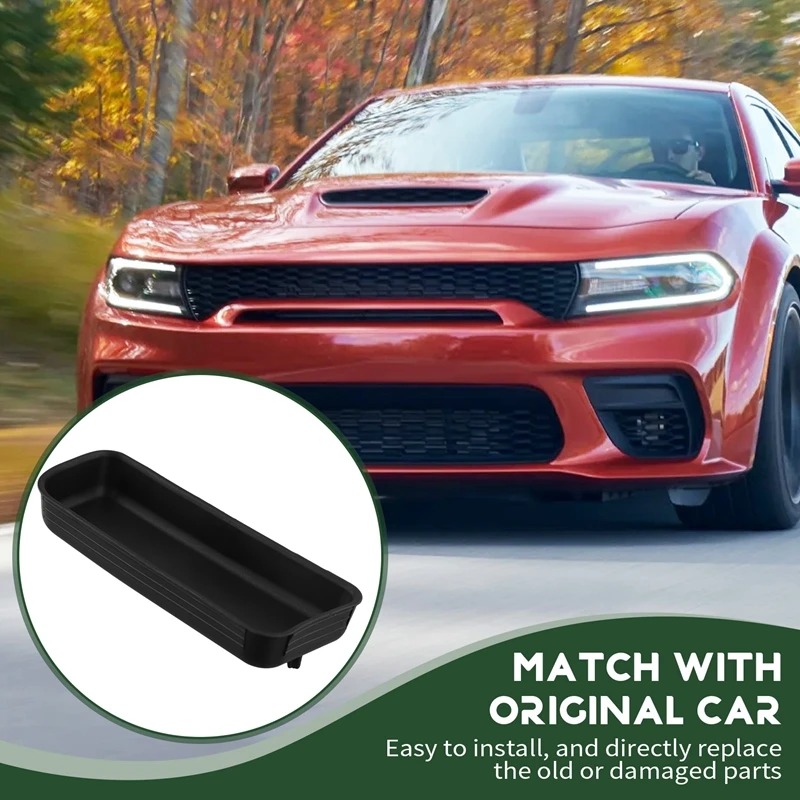 Black Gearshift Center Con Console Bin Mat For Dodge Charger 2015- Charger Storage Box Mat 68398671AA 68443397AA