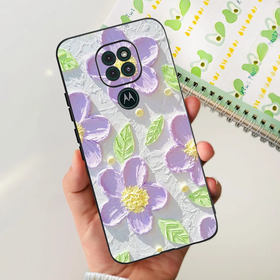 Elegant Flower Soft Silicone Case - Motorola Moto G9 Series