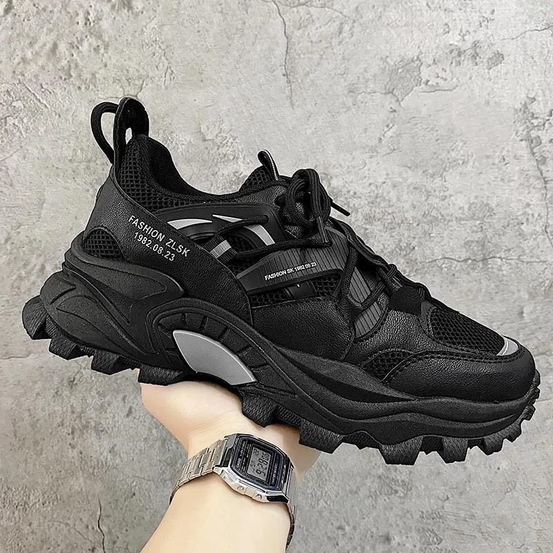 2023 Platform Dad Shoes Spring Large Size 46 Lace Up Sport Shoes Trend  Chunky Increase Casual Sports Shoes Zapatillas Hombre _ - AliExpress Mobile