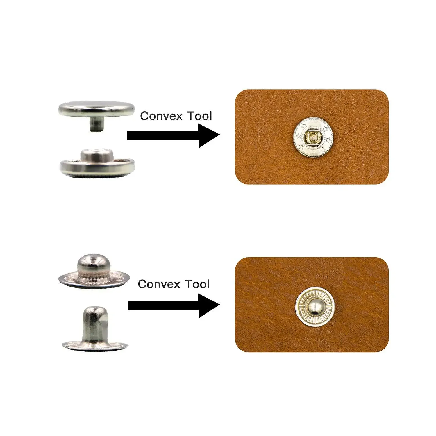 Snap Fasteners Kit 12.5mm Metal Snap Buttons for Clothing Bags Belts DIY Tailoring