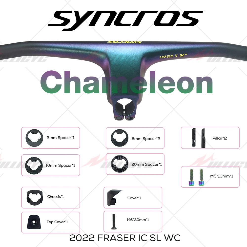 

SYCROS FRASER IC SL WC Chameleon Spark Rack, 20 ° Carbon Fiber Integrated cockpit, MTB Handle, with Titanium Alloy Screws, 2023