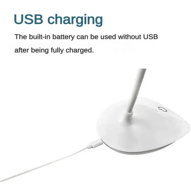 LED Reading Desk Lamp Portable Desk Lamp USB Charging Table Light Touch Dimming Learn Eye Protection Light Room Office Lighting - Image 3