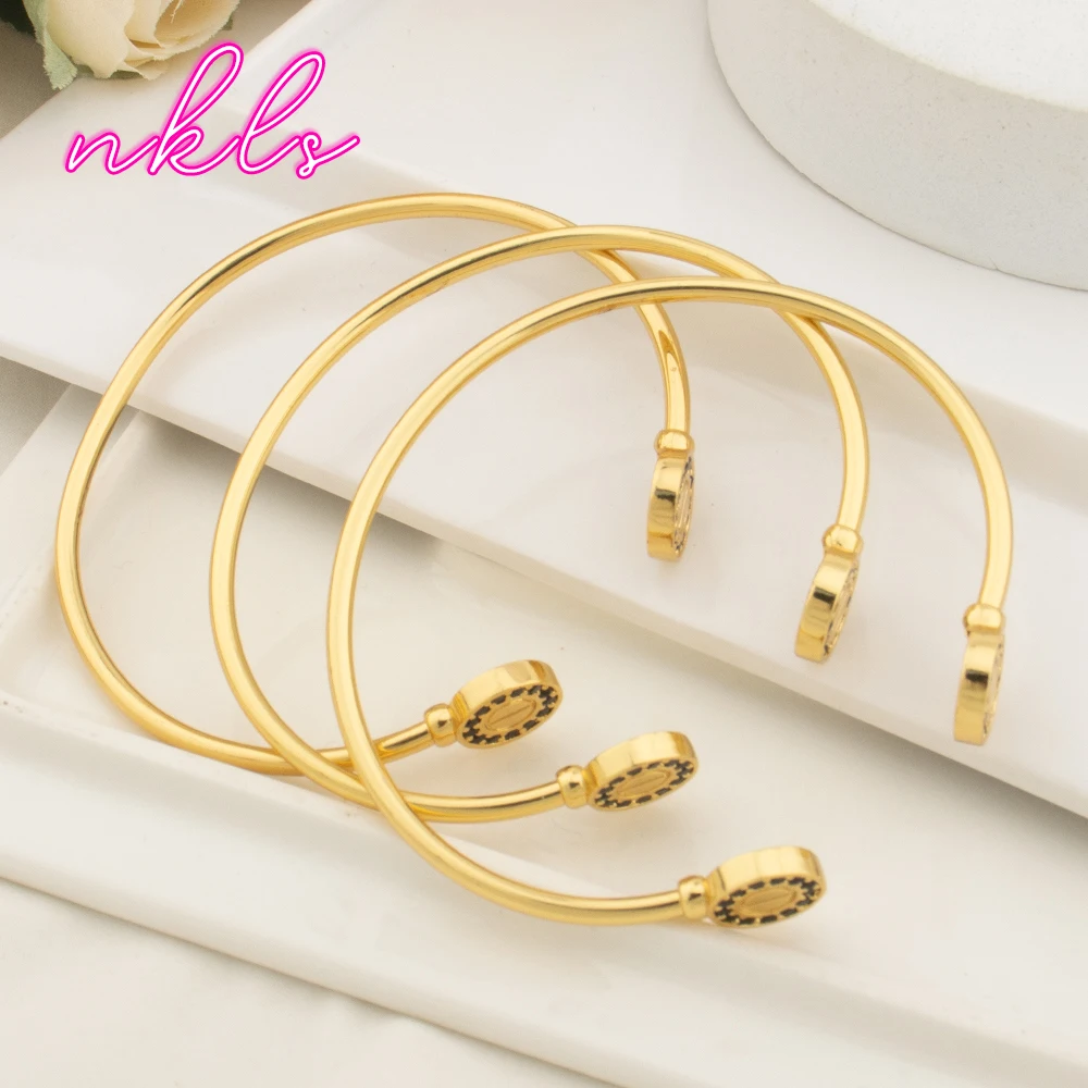 Simple Nail Bangle Bracelet Luxury Copper Jewelry Women's Punk Style Metal Bracelet Charms Gold Plated Hand Jewelry bangle bracelet