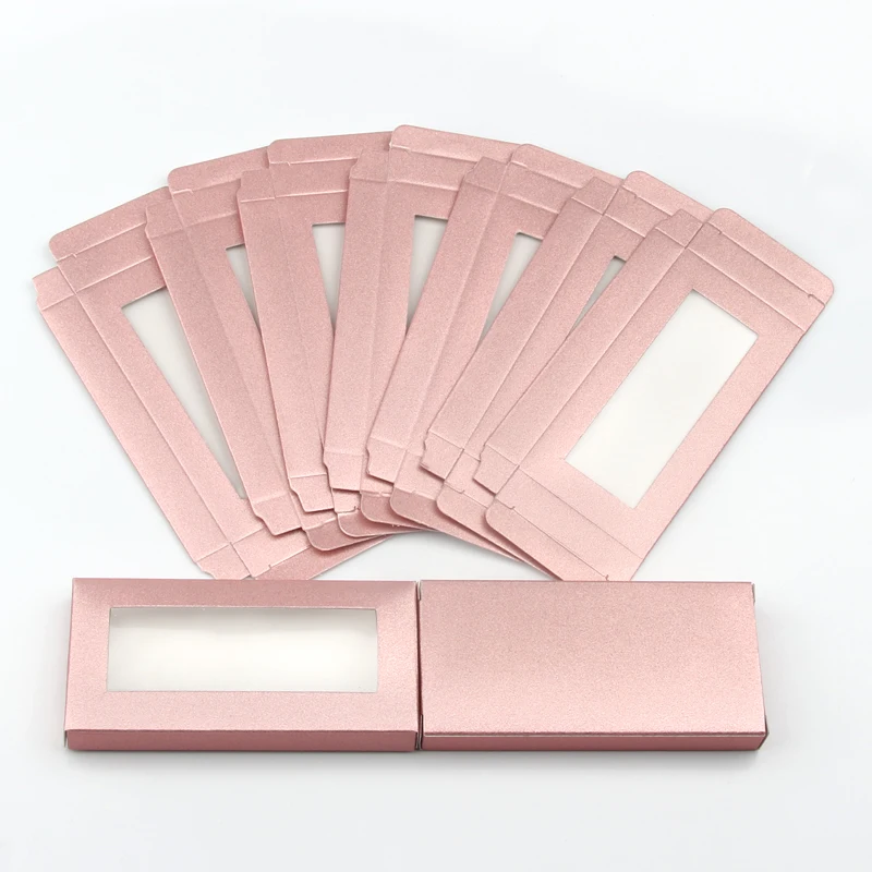New 10/100 Pcs Eyelash Packaging Box Wholesale Lashes Boxes Empty Eyelash Package Boxes Case 8-25mm Lashes Custom Logo Mink Lash 4