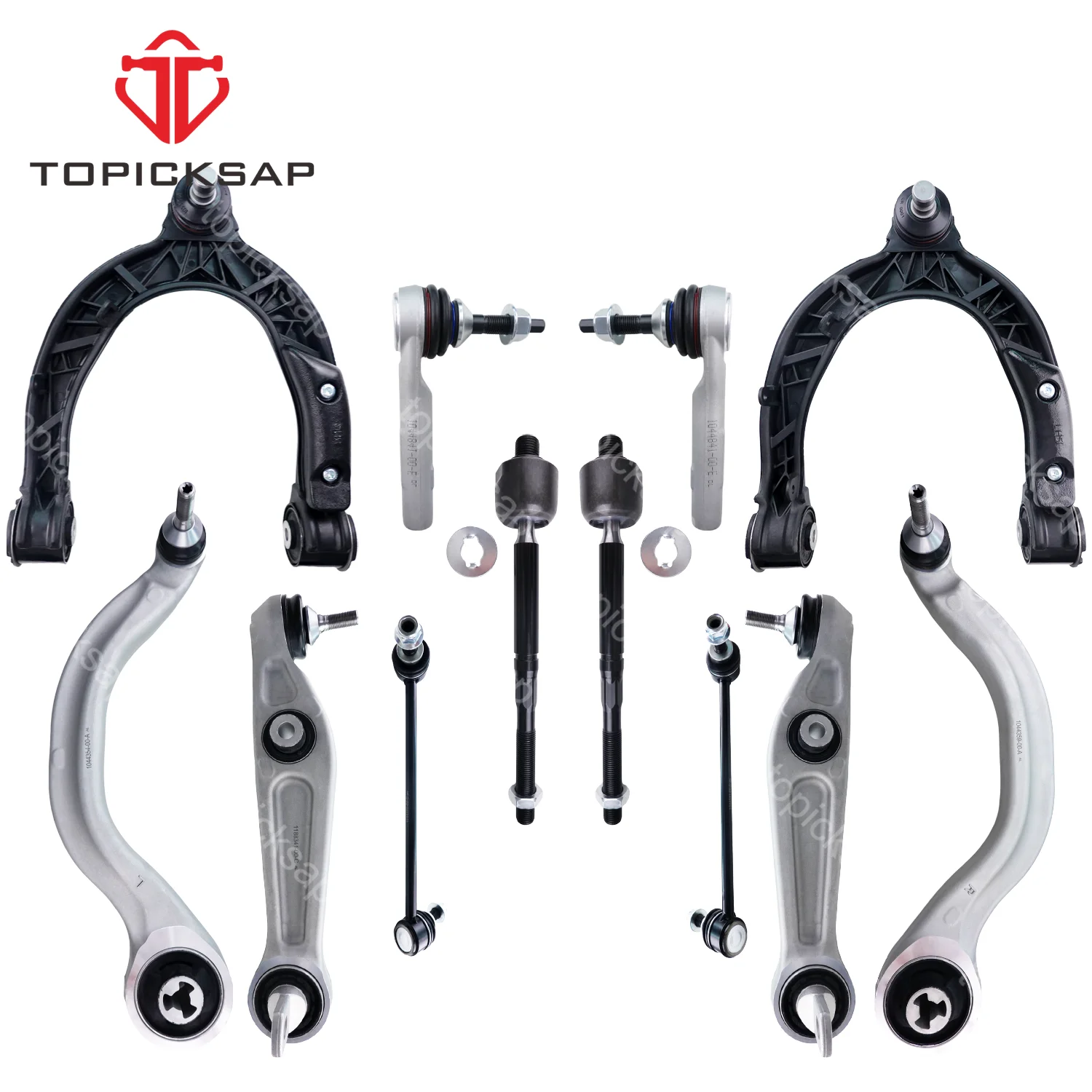 

TOPICKSAP 12pcs Suspension Front Control Arm Ball Joint Stabilizer Link Tie Rod End Kits for Tesla Model Y 5YJY 2019 - 2022