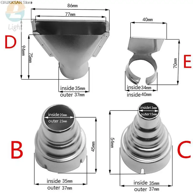 1pc High Quality Iron Circular Nozzle Diameter 9mm For Diameter 33mm 1600W 1800W 2000W Hot Air Guns