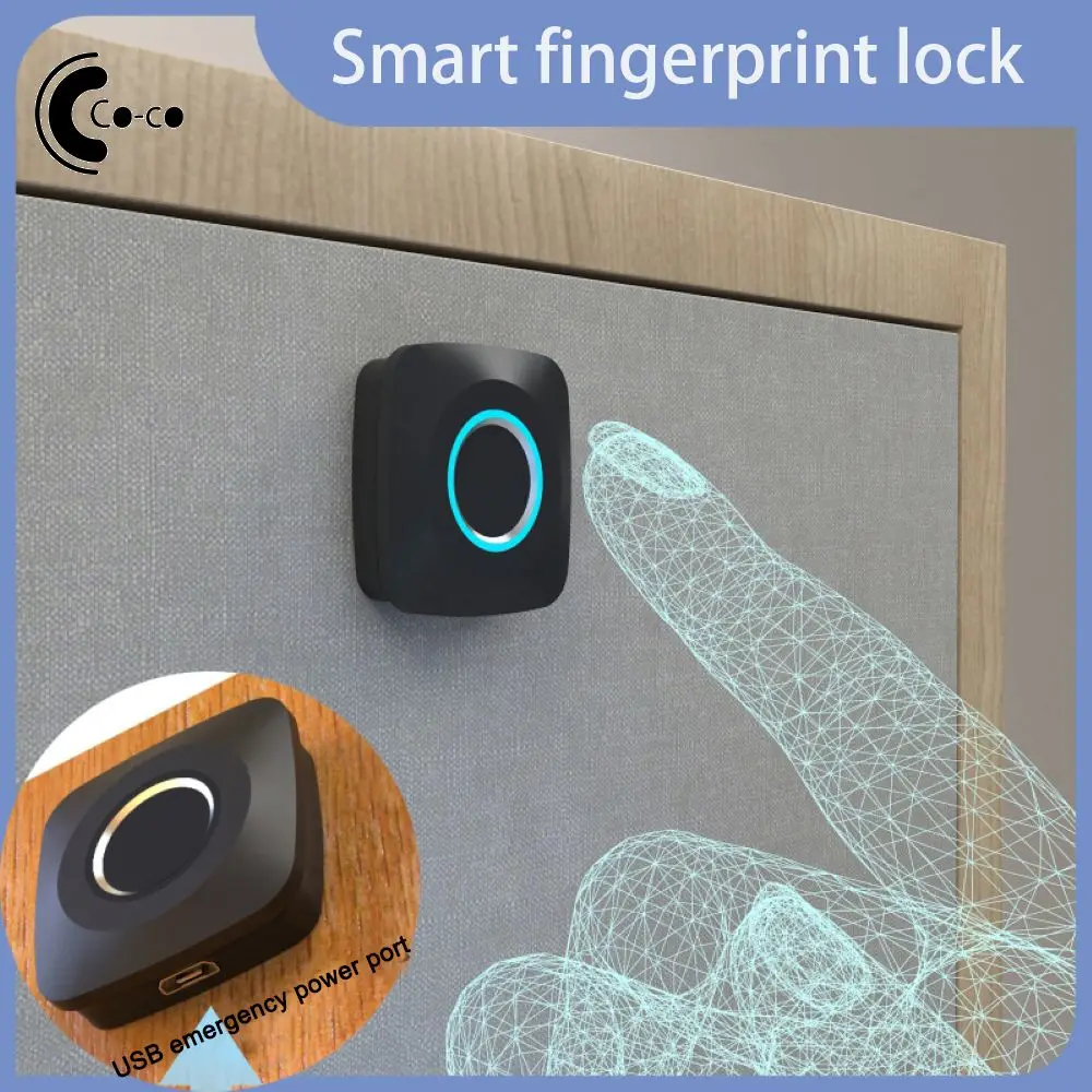 

Fingerprint Lock Stainless Steel Smart Home For Drawer Cabinet Smart Home Accessories Cabinet Locks Biometric Keyless