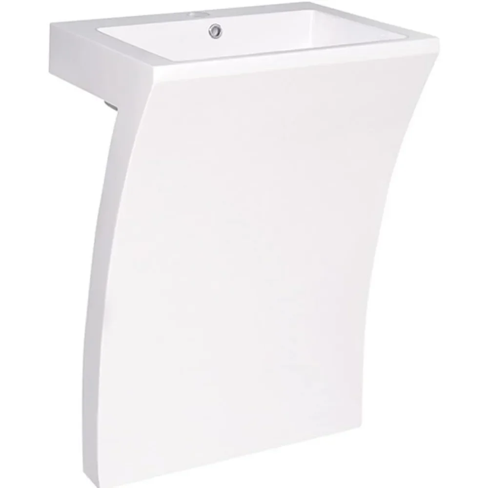 23 inch White Pedestal Sink bathroom wash basin 2
