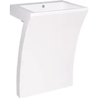 23 inch White Pedestal Sink bathroom wash basin 2