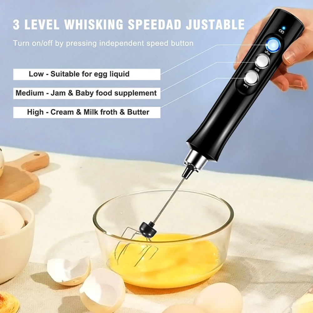 Handheld Electric Milk Frother Liquidificador de Café sem Fio Mini Ferramenta de Agitação Aparelho de Cozinha