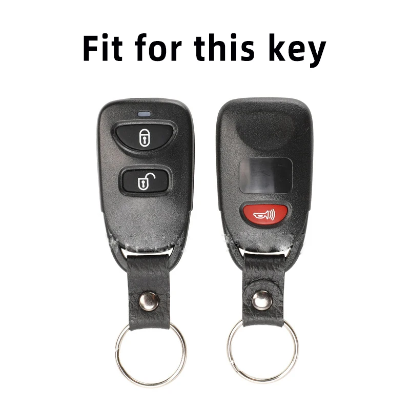Custodia Portachiavi Auto In Pelle HIBEYO Per Hyundai – Marrone, Anti Graffio, Retro Stile - 3