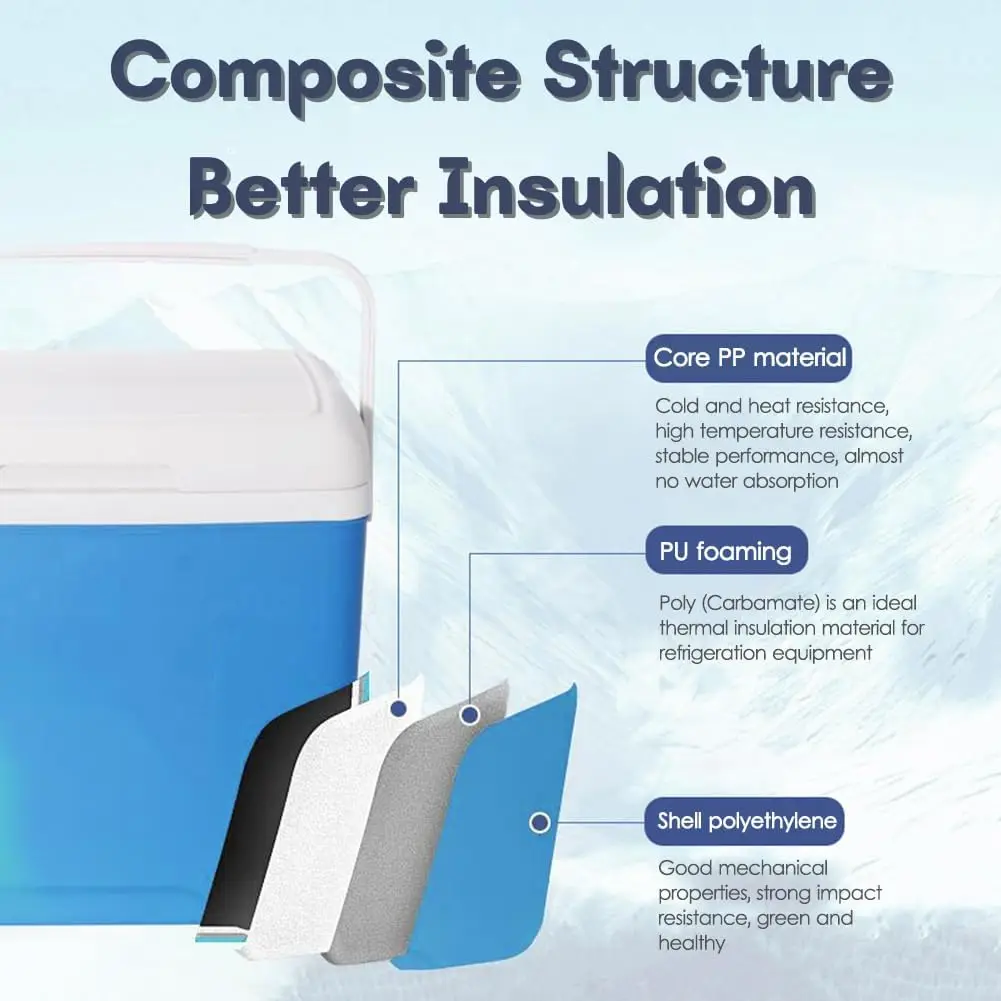 Portable Thermos Box and Camping Cooler for Beer Drinks Fresh Beverage or Fruit Insulated Box for Cola Can Beer Bottle Chiller