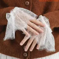 E06E – robe mariée à fausses manches, manchettes décorées à mode, pull, manches décoratives 2