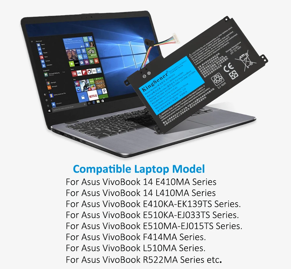 E410MA-EK018TS, EK026TS, BV162T, F414MA, E510MA, EK017TS, C31N1912, L410MA, 42WH