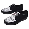 America Popping Trend Cowhide Top Layer Color Blocking Shoe Korea Pop Square Head Rubber Bottom Genuine Leather Hip Hop Shoes 6