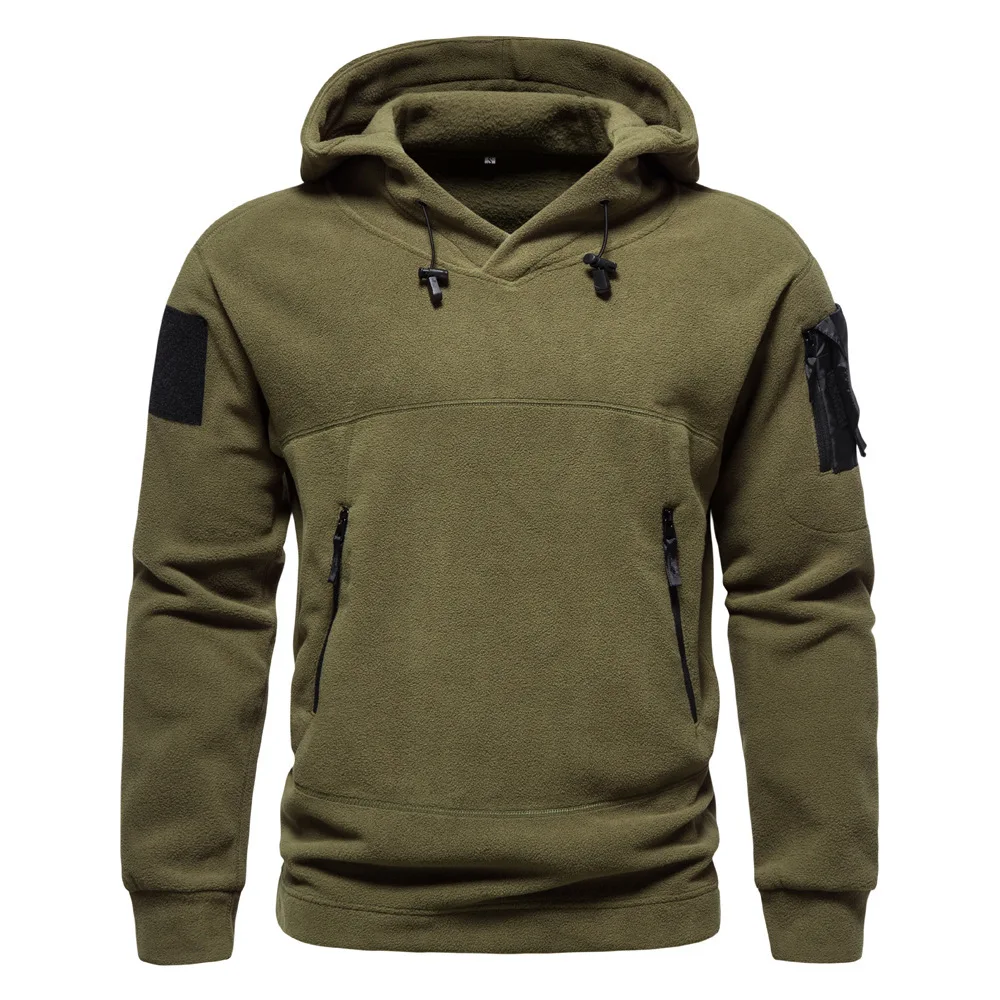 

2023 New Fishing Clothes Hooded Outdoor Tactical Sweatshirt Men's Fashion Warm Field Mountaineering Tops Fishing Shirt