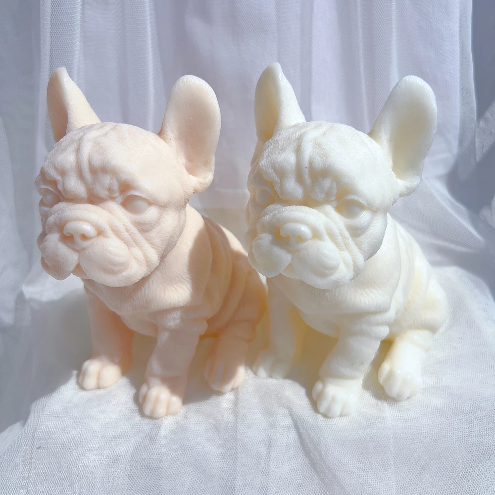 French Bulldog Candle Mold Animal Puppies Soy Wax Silicone Mould Puppy Dog Lover Home Decor 5