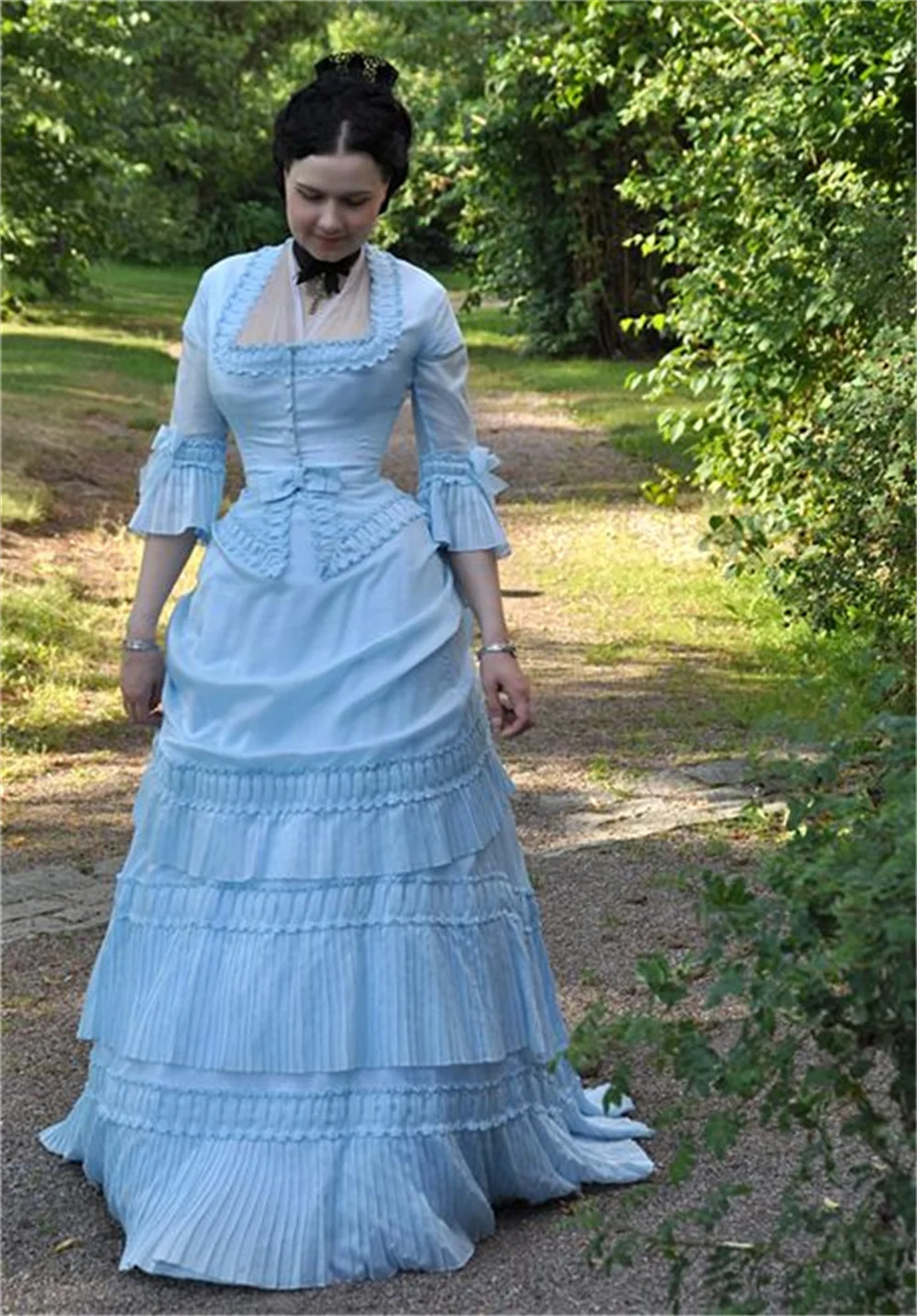 Victorian Era Robe Victorienne Bleue Plus Size Victorian Dress Her