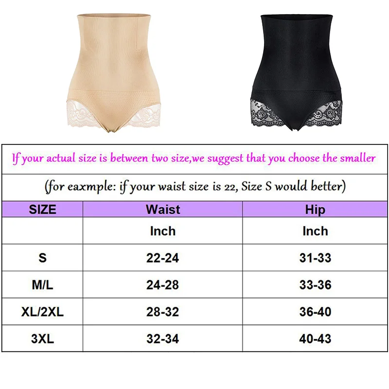 Women Seamless High Waist Trainer Butt Lifter Panty Tummy Control Underwear Bodyshaper Lace Steel Boned Thigh Slimmer Lingeries
