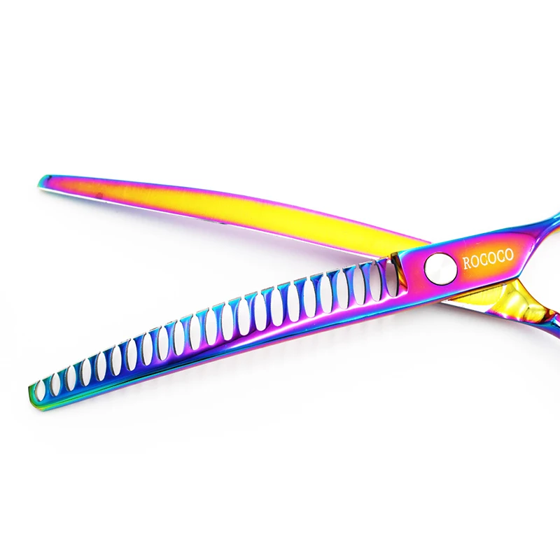 Dogs Downward Curved Thinning Scissors Professional Dog Shark Thinning Shears for Pet Grooming 9CR Steel Clipper Hair Cut Tools