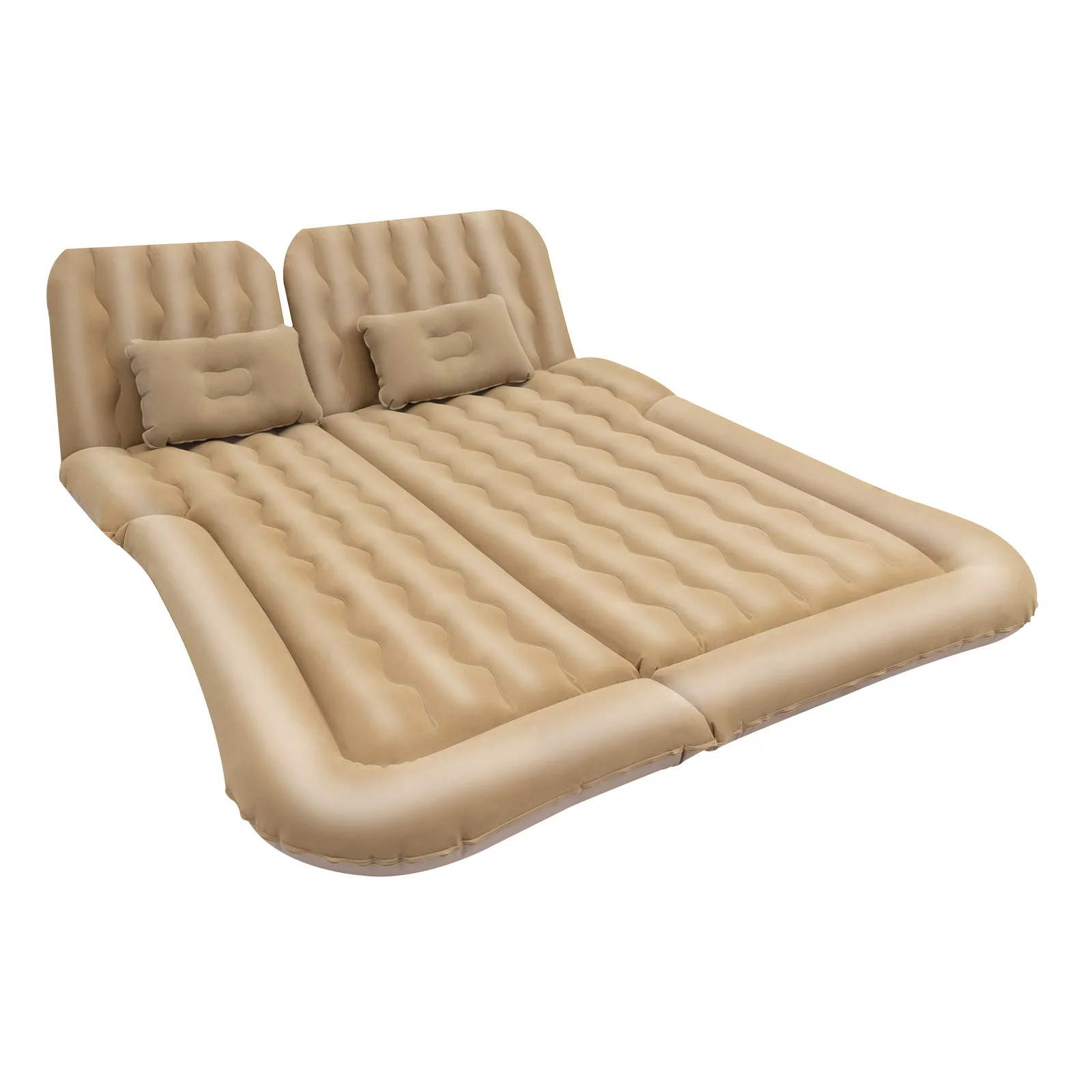 Inflatable Bed with Beige Mattress for Comfort and Support