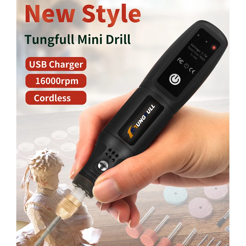Mini Lithium Electric Grinder USB Cordless Drill Rotary Tool Electric Drill Rechargeable Electric Jade Carving Engraving Pen 2