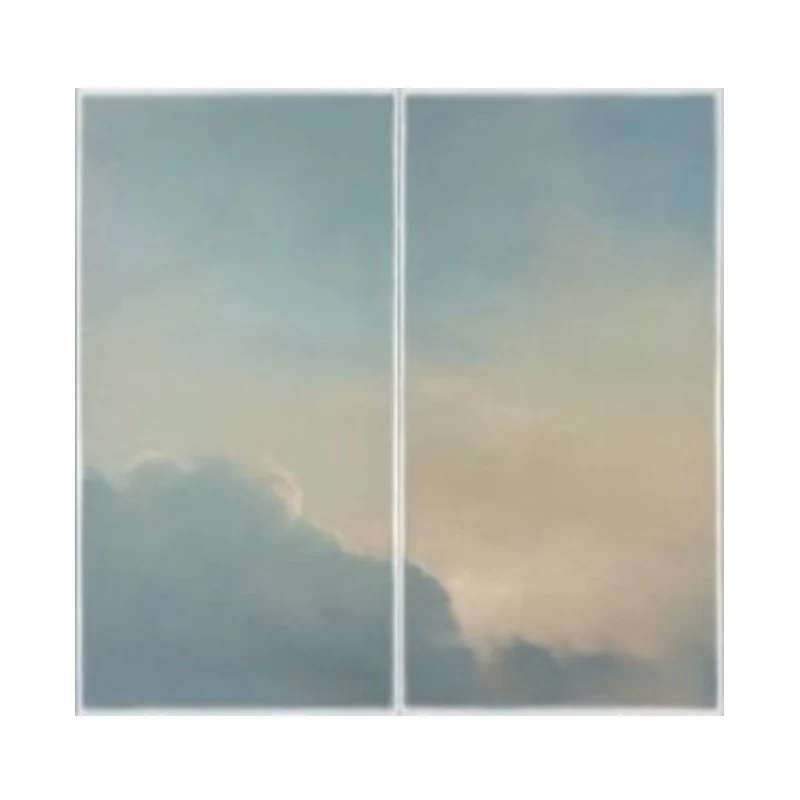 Pintura Al Oleo De Cielo Azul Pintada A Mano Sobre Lienzo Para Decoraciion De Habitaciity De Bebé 80X80Cm Sin Marco