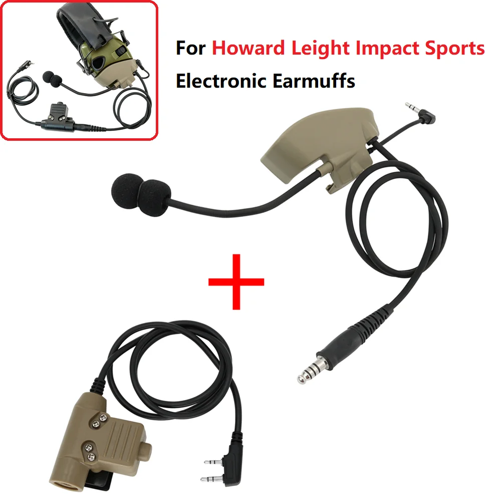 Microfono E Ptt Per Howard Leight Impact Sports Cuffie Elettroniche Per Cuffie Tattiche Da Caccia Softair Shooting