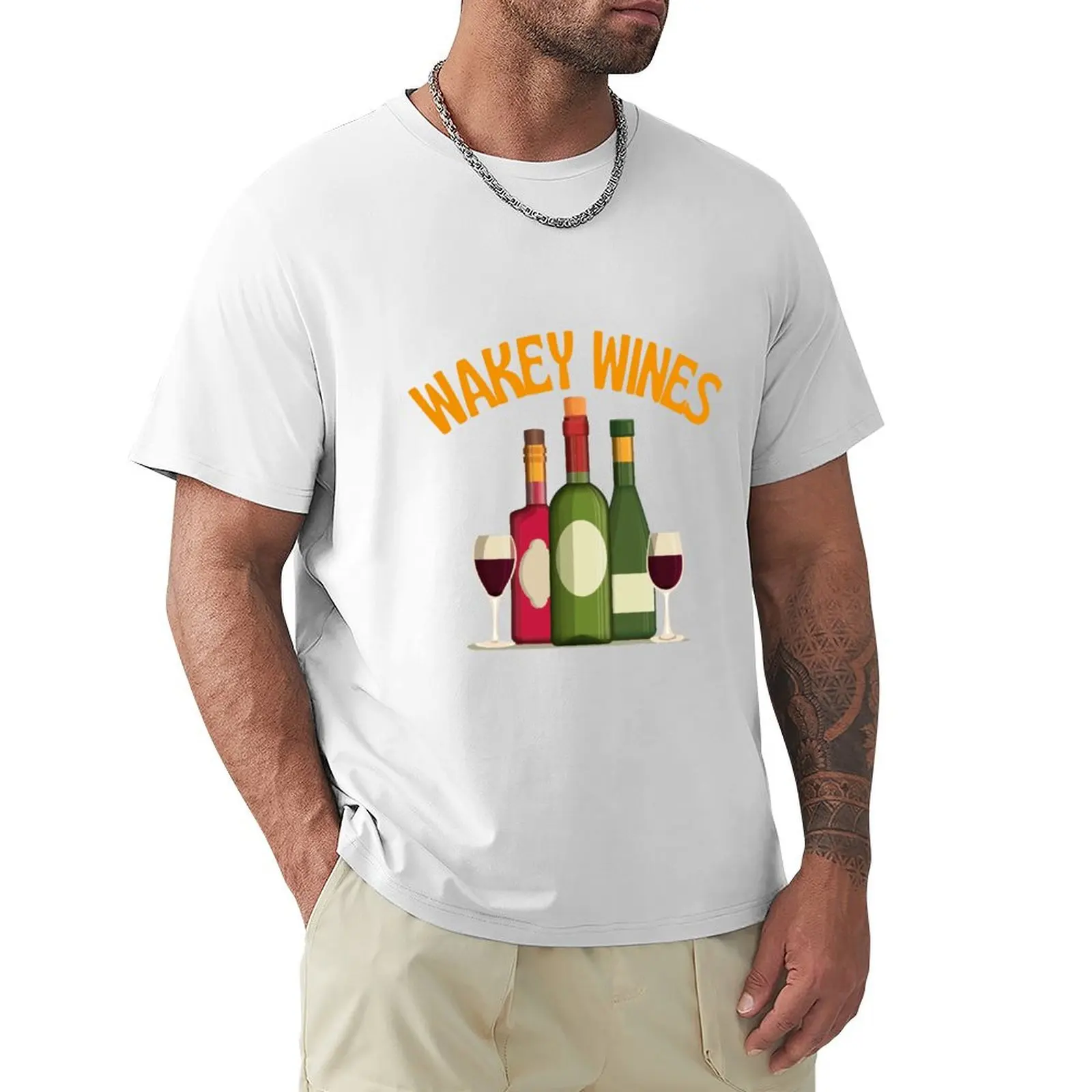 

wakey wines T-Shirt korean fashion shirts graphic tees T-shirt men