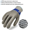 Cut Resistant Glove Stainless Steel Mesh Metal Gloves Working Safety Anti-cut Slaughter Butcher Cutting Fish-killing Iron Glove 3
