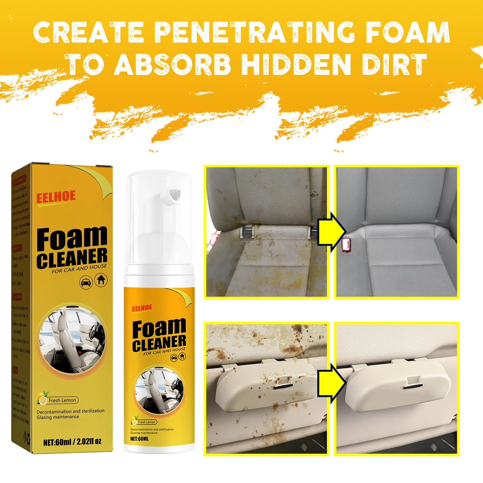Multi-purpose Foam Cleaner Cleaning Agent Automoive Car Interior Home Foam Cleaner Home Cleaning Foam Spray Cleaners 3