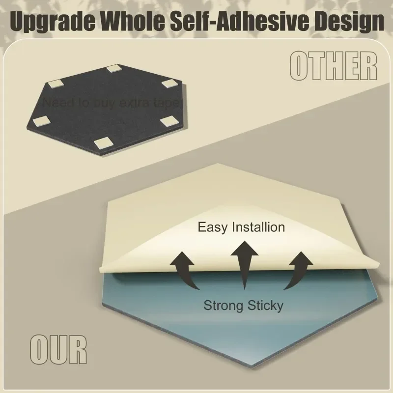 Self-adhesive Acoustic Panels Hexagon Sound Absorbing Soundproof Wall Panels To Absorb Noise Sound Proofing Foam 12Pack soundproof foam